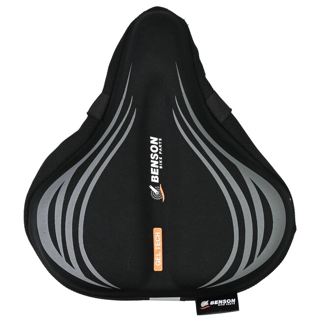 Benson Comfortabel fietszadeldek - Gel Tech - Reflectie - 300 x 280 mm - zwart