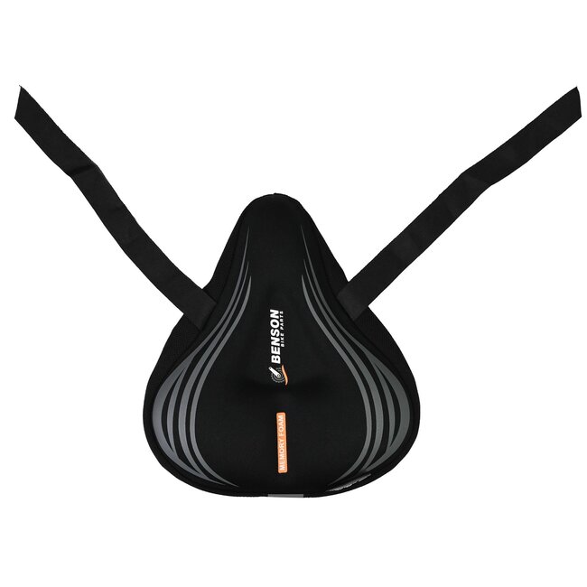 Benson Comfortabel fietszadeldek - Memory foam - Reflectie - 260 x 235 mm - Zwart