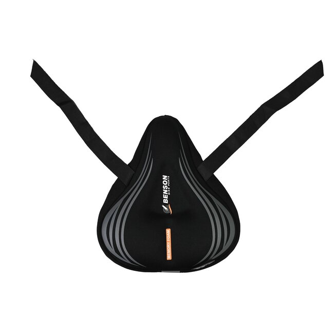 Benson Comfortabel fietszadeldek - Memory foam - Reflectie - 260 x 235 mm - Zwart