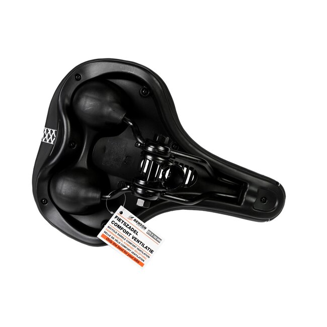 Benson Comfortabel fietszadeldek met ventilatie en reflectie - 275 x 192 mm - zwart