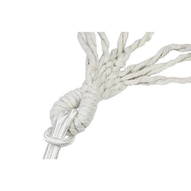 Benson Hangmat met karabijnhaak - Compleet - 200 x 100 cm - Beige - Inclusief touwen