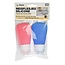 Benson Reisflesjes set - siliconen - anti-lek - 60 ml - blauw/roze - 2 stuks