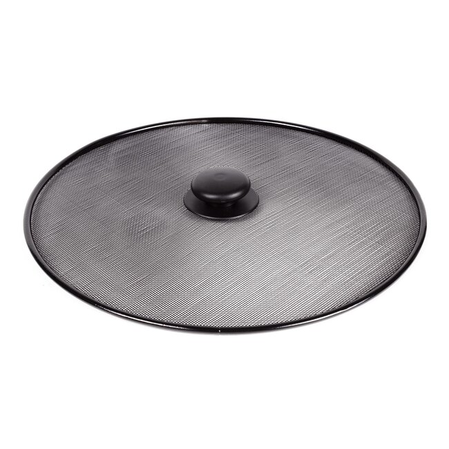 Benson Ronde spatdeksel - Ø 29 cm - met kunststof knop - zwart