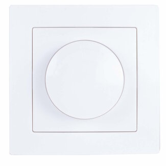 Benson Inbouwdimmer - LED - 5-100W - Wit - Met Afdekraam - 81x81x55 mm