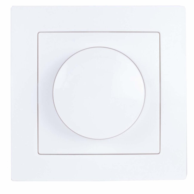 Benson Inbouwdimmer - LED - 5-100W - Wit - Met Afdekraam - 81x81x55 mm