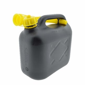 Benson Jerrycan - 5 liter - Heavy Duty kunststof - Zwart - Inclusief schenktuit