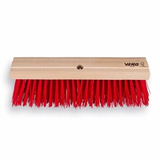 Vero Bezem - Kunststof Haren - 35 cm - Rood - Exclusief Steel