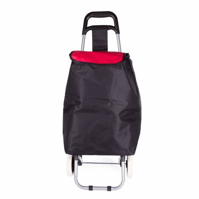 Deluxa Inklapbare boodschappentrolley - 25 kg draagkracht - 40 liter - rood/zwart