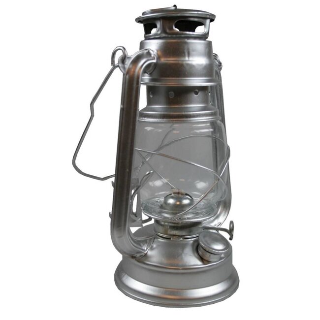 Tooltech Klassieke stormlantaarn - Aluminium look - 25 cm - 5 stuks - Zilver