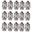 Tooltech Klassieke stormlantaarn - aluminium look - 25 cm - set van 15 stuks