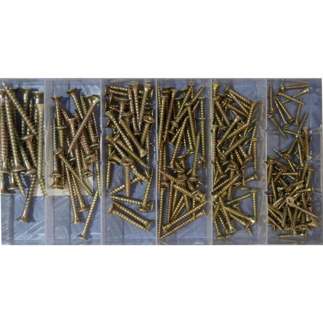 StahlKaiser Spaanplaatschroeven Assortiment - Kruiskop - Verzinkt - 210 stuks - 20-50 mm