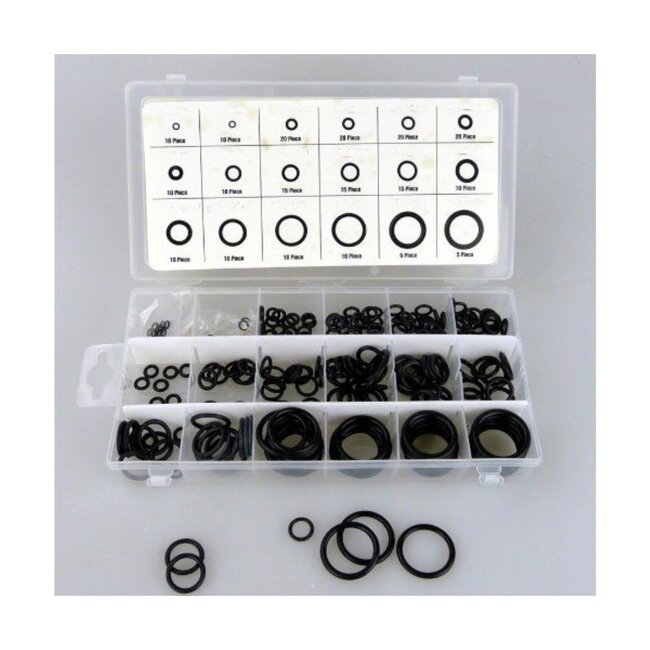 StahlKaiser O-ringen set - 225 stuks - 18 maten - Handige opbergbox