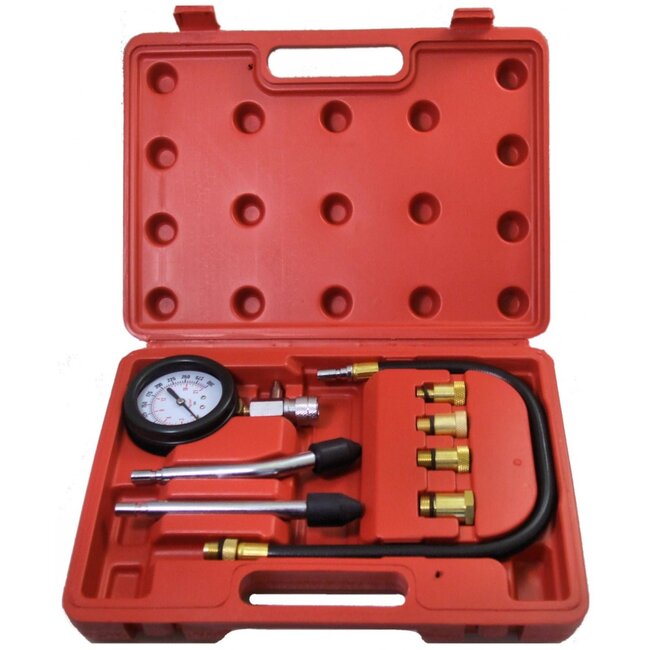 StahlKaiser Benzine Motor Compressie Test Set - 8 delig Set