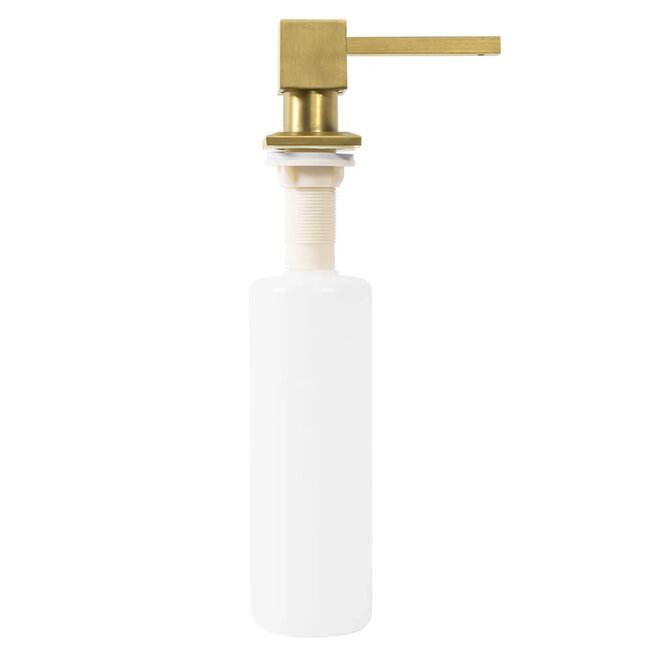 REA Inbouw zeepdispenser - rechthoekig - geborsteld goud - 330 ml