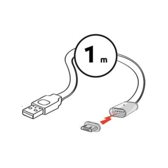 Gembird Magnetische Oplaadkabel en Synchronisatie Kabel Micro USB - Samsung - Lg Etc.