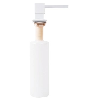 REA Inbouw zeepdispenser - rechthoekig - 330 ml - mat wit - minimalistisch design