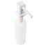 REA Inbouw zeepdispenser - rechthoekig - 330 ml - mat wit - minimalistisch design