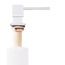 REA Inbouw zeepdispenser - rechthoekig - 330 ml - mat wit - minimalistisch design