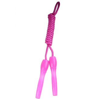 Merkloos Roze springtouw - lichtgewicht - 2 meter - soepel en duurzaam