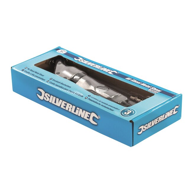 Silverline Pneumatische metaalschaar - gepolijst - ergonomisch - 250 mm - knipt zonder vervormen - tot 1,2 mm staal en kunststof