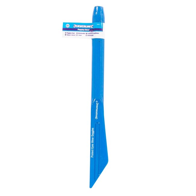 Silverline Afsteekbeitel 250 mm - gehard staal - roestbestendig - blauw - voor sloopwerk en mortel en cement verwijderen