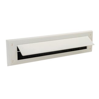 Fixman Brievenbus - Met Borstel en Klep - 338 x 78 mm - Wit