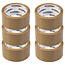 Fixman Sterke bruine inpaktape - 48 mm x 66 m - 6 rollen