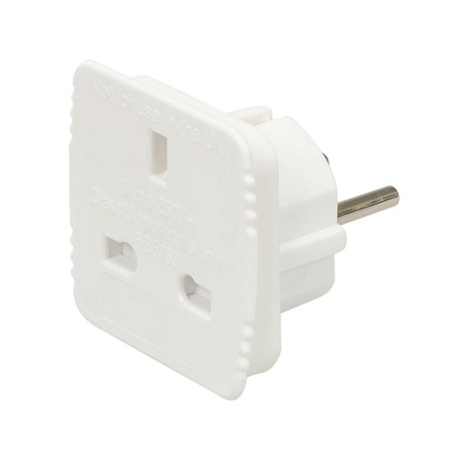 Powermaster Verloopstekker - Engeland naar Europa - 13 Ampère - Zonder RA - Wit Powermaster Verloopstekker - Engeland naar Europa - 13 Ampère - Zonder RA - Wit