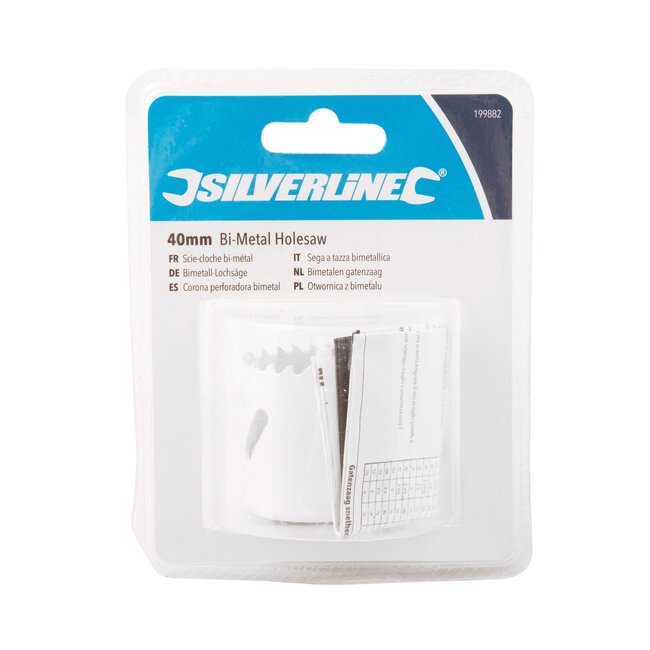 Silverline Gatenzaag bimetalen – zware uitvoering – diameter 40 mm – snelstaaltanden – voor metaal, kunststof en hout