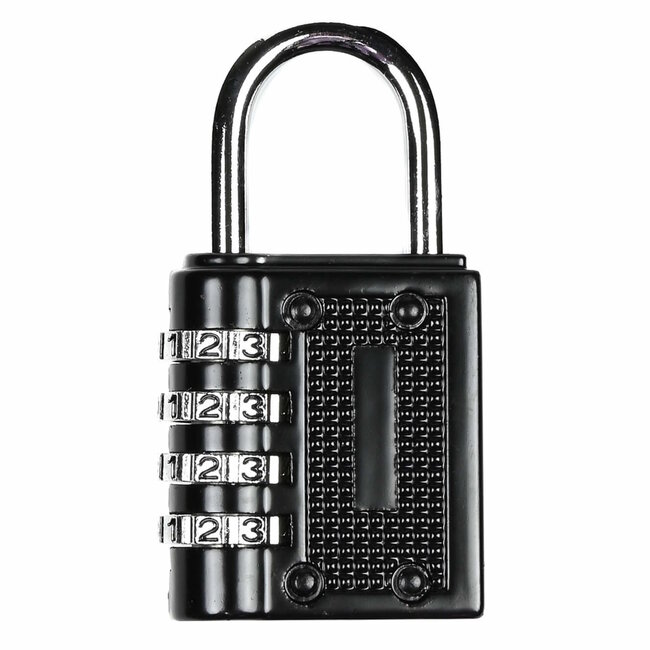 Stahlex Hangslot met cijfercode - stalen constructie - 80 mm - zwart