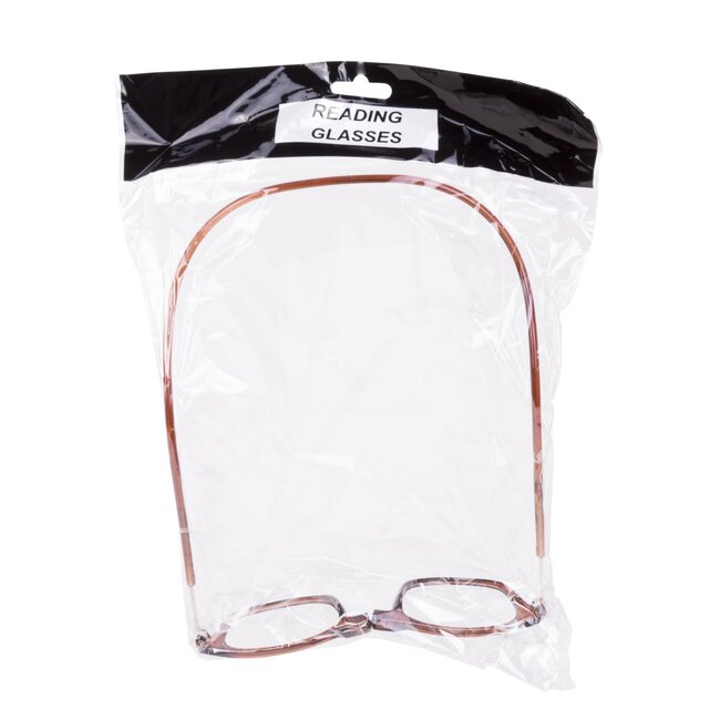 Benson Magnetische leesbril - verstelbaar - sterkte +2.50 - rood - glanzend