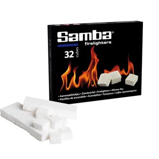 Samba Aanmaakblokjes Wit - Kerosine - 32 Stuks