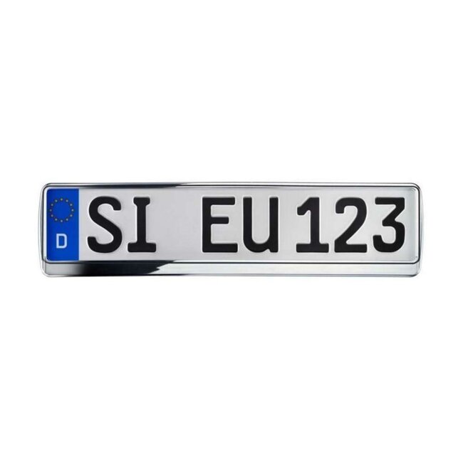 Utsch Kentekenplaathouder - Click - 52 x 11 cm - Chroom