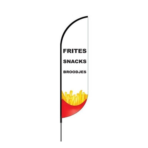 Proflag Beachflag Convex S-60 x 240 cm - Snackbar - Vlag Los Proflag Beachflag Convex S-60 x 240 cm - Snackbar - Vlag Los