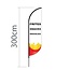 Proflag Beachflag Convex S-60 x 240 cm - Snackbar - Vlag Los