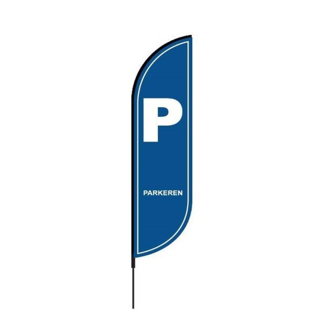 Proflag Beachflag Convex S-60 x 240 cm - Parkeren - Vlag Los