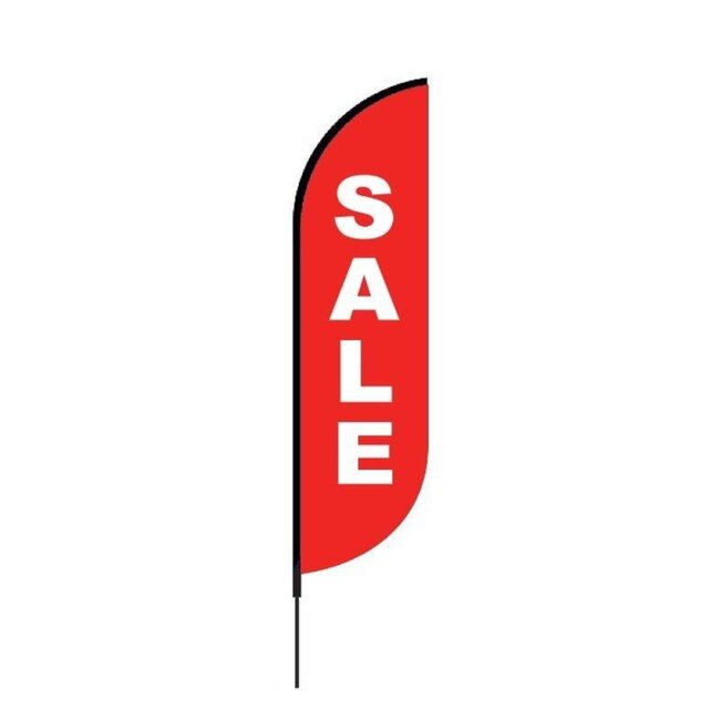 Proflag Beachflag Convex S-60 x 240 cm - Sale Print - Vlag Los