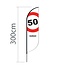 Proflag Beachflag Convex S-60 x 240 cm - Sarah - Vlag Los