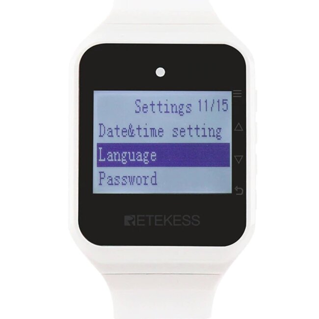 Retekess Wit horloge met tafelnummerweergave - Magnetische oplaadfunctie - Verlicht display