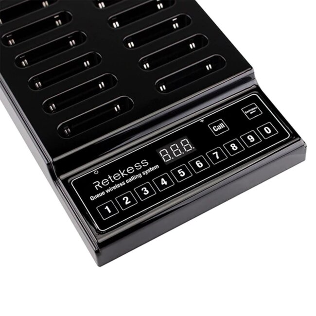 Retekess Gasten oproepsysteem - kunststof - draadloos groot bereik - 10 x 5 x 1,1 cm - zwart - 20 ontvangers - horeca