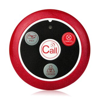 Retekess Oproepknoppen - 4 functies - Rood/Grijs - Set van 10 stuks