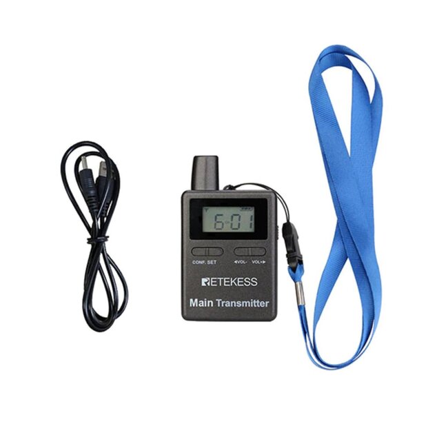 Retekess draadloze instructieset voor paardrijden - kunststof - 2,4 GHz, 150 m bereik - 8,4x4,9x1,9 cm - zwart - 10 uur