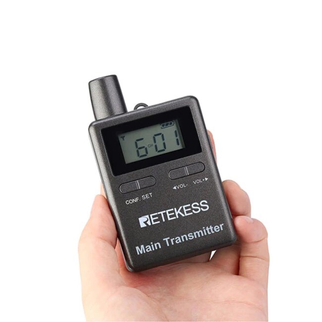 Retekess draadloze instructieset voor paardrijden - kunststof - 2,4 GHz, 150 m bereik - 8,4x4,9x1,9 cm - zwart - 10 uur