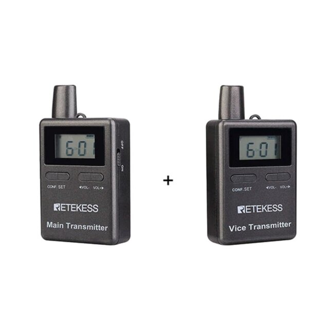 Retekess draadloze instructieset voor paardrijden - kunststof - 2,4 GHz, 150 m bereik - 8,4x4,9x1,9 cm - zwart - 10 uur