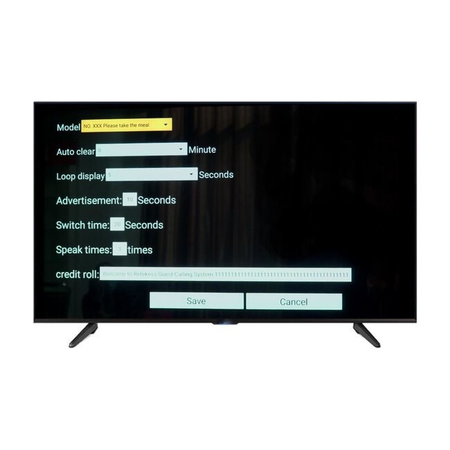 Retekess Oproepsysteem met weergavescherm - kunststof - hoge resolutie - zwart - draadloos wachtrijbeheer voor horeca en zorg