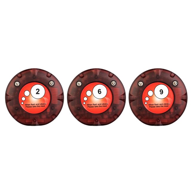 Retekess Gastenoproepsysteem - kunststof - gasten oproepen, met laadstation - 8,05 x 1,5 cm - zwart - 10 stuks - horeca