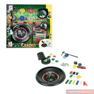 Toi-Toys Rouletteset Groen/Zwart 18 Delig 15 cm