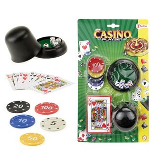 Toi-Toys Pokerset - Kaarten - Fiches - 22 delig