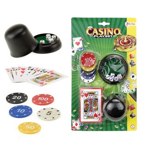 Toi-Toys Pokerset - Kaarten - Fiches - 22 delig Toi-Toys Pokerset - Kaarten - Fiches - 22 delig