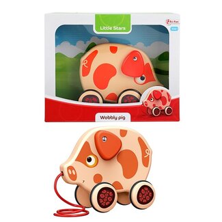 Toi-Toys Kinder/Peuter Trek Figuur - Wiebel Varken